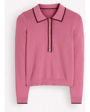 Boden Liz Henley Sweater - Pink