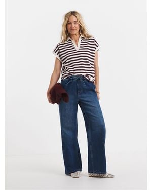 JD Williams Wide Leg Jogger Jeans - Blue