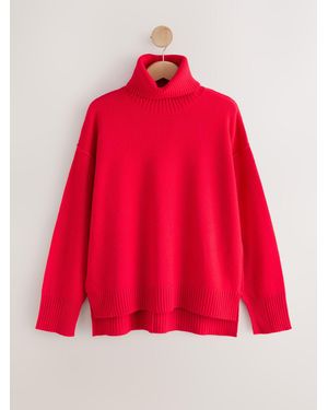 Next 100% Merino Wool N. Premium Roll Neck Sweater - Red