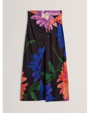 Ted Baker Varnia Printed Midi Skirt - Rot