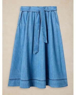 White Stuff Krystin Denim Midi Skirt - Blue