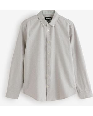Threadbare Oxford Long Sleeve Shirt - Gray