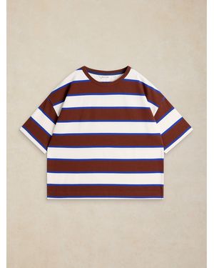 White Stuff Kat Stripe Midweight T-Shirt - Brown