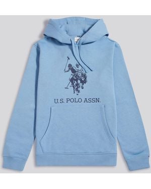 U.S. POLO ASSN. U. S. Polo Assn U. S. Polo Assn Large Double Horsemen Graphic Hoodie - Blue