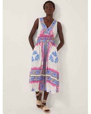 Monsoon Lollie Sleeveless Midi Dress - Pink