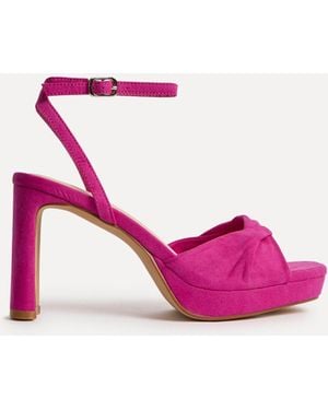 Linzi Mavie Twist Platform Heel Sandals - Pink