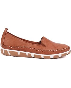Pavers Slip-Ons Leather Pumps - Brown