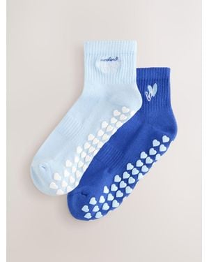 Next Light Pilates Gripper Socks 2 Pack - Blue