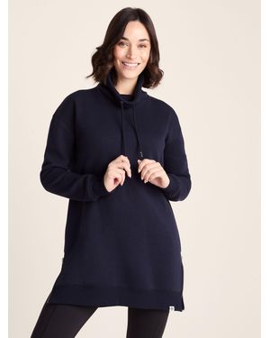 TOG24 Drakeford Longline Funnel Neck Sweater - Blue