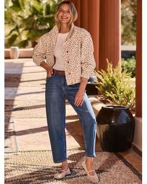 Sosandar Barrel Leg Jeans - Blue