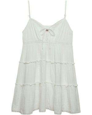 Superdry Cheesecloth Tiered Mini Dress - White
