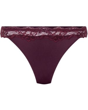 Hunkemöller Lace & Shine Thong - Purple