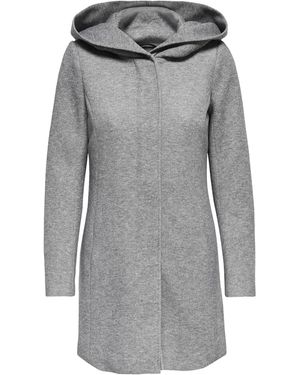 ONLY Hooded Smart Coat - Gray