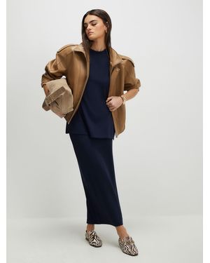River Island Premium Maxi Skirt - Blue