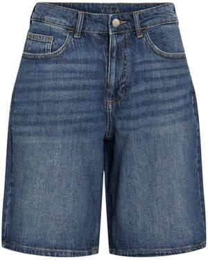 Vila Bermuda Denim Shorts - Blue