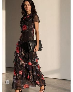 Religion Floral Sian Maxi Dress - Black