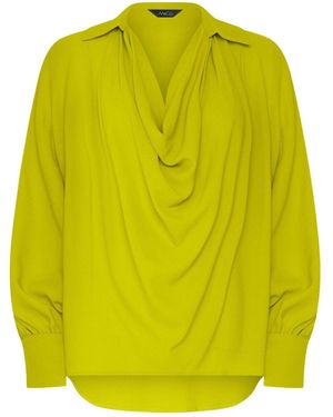 M Com Drape Front Blouse - Yellow