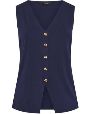 Evans Knitted Waistcoat - Blue