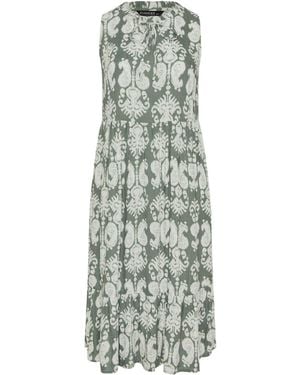 Evans Sleeveless Boho Dress - White