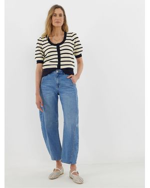 JD Williams Square Neck Pointelle Sweater - Blue
