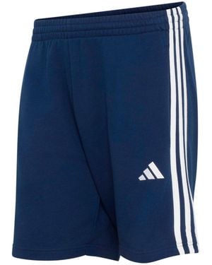 adidas Essentials 3-Stripes French Terry Shorts - Blue