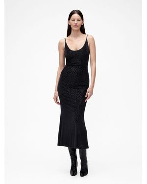 Gap Burnout Velvet Leopard Unterkleid - Schwarz