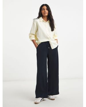 Simply Be Cropped Stripe Boxy Shirt - White