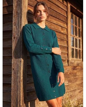 Roman Petite Knitted Dress - Blue