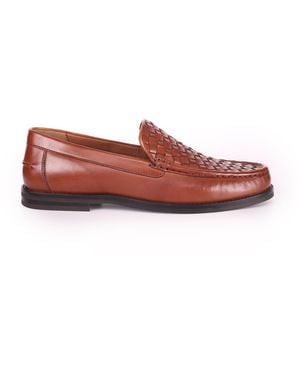 OFF THE HOOK Orson Leather Woven Loafers - Red