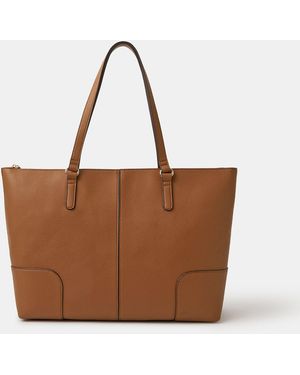 Accessorize Plain Tote Bag - Brown