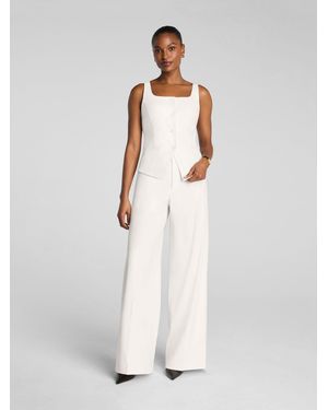 Spanx Easybreezy Cotton Linen Button Down Vest - White