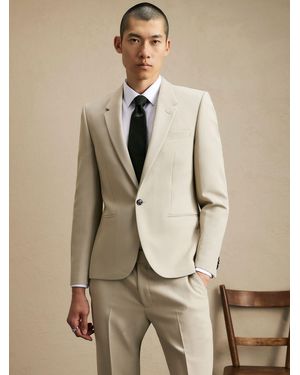 River Island Skinny Fit Suit Jacket - Natural