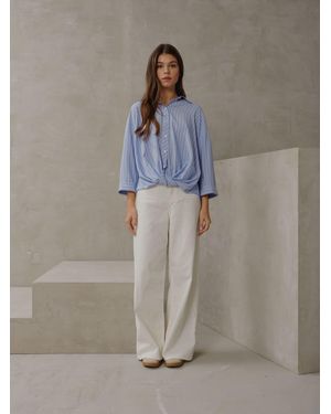 Smith & Soul Striped Shirt Blouse - Gray