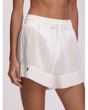 Ralph Lauren Polo Ralph Lauren Cotton Linen Beachwear Boyfriend Short Cover-Up - Brown