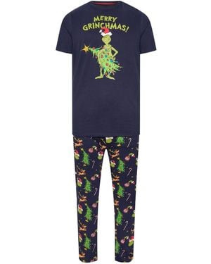 BadRhino Big & Tall Grinch Pajamas Set - Blue
