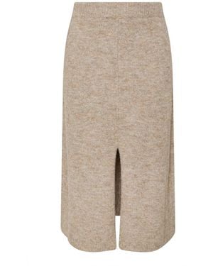 Evans Knitted Maxi Skirt - Natur