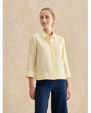 Hobbs Nita Linen Long Sleeve Shirt - Natur