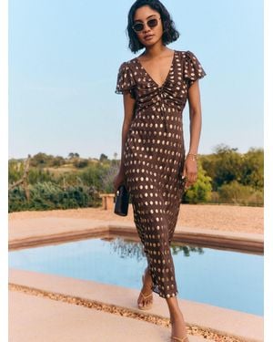 Friends Like These Flutter Sleeve Midi Dress - Blue