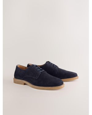 Next Suede Derby Shoes - Blue