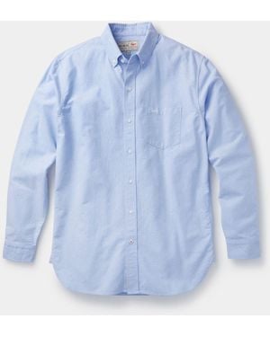 aubi Aldridge Oxford Button Down Cotton Shirt - Blue