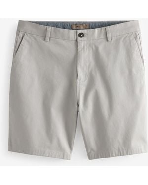 Next Straight Fit Stretch Chinos Shorts - Gray