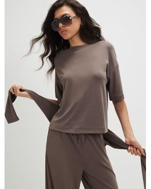 River Island Soft Touch T-Shirt - Gray