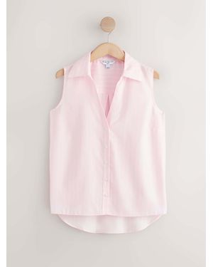 Next Soft Relaxed Sleeveless Shirt - Pink