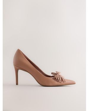 Next Forever Comfort Leather Tassel Court Shoes - Pink