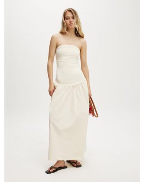 knee length dresses for ladies Red Floral Cotton Sleeveless Maxi Dress - All Dresses