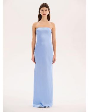 OMNES Amdra Strapless Bandeau Maxi Dress - Blue