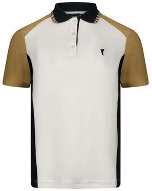 Golfino Matilda Colour Block Performance Golf Polo Shirt - Weiß