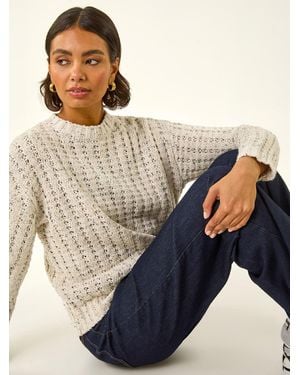 Roman Textured Knit Jumper - Natural