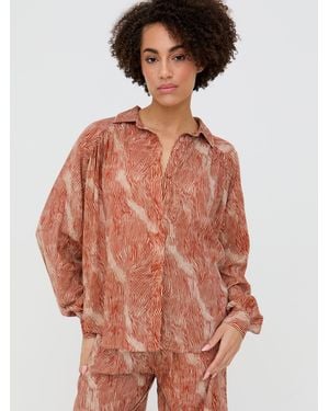 Raffya Ginger Button Down Shirt - Orange