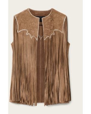 AllSaints Allsaints Carter Tassel Gilet - Brown